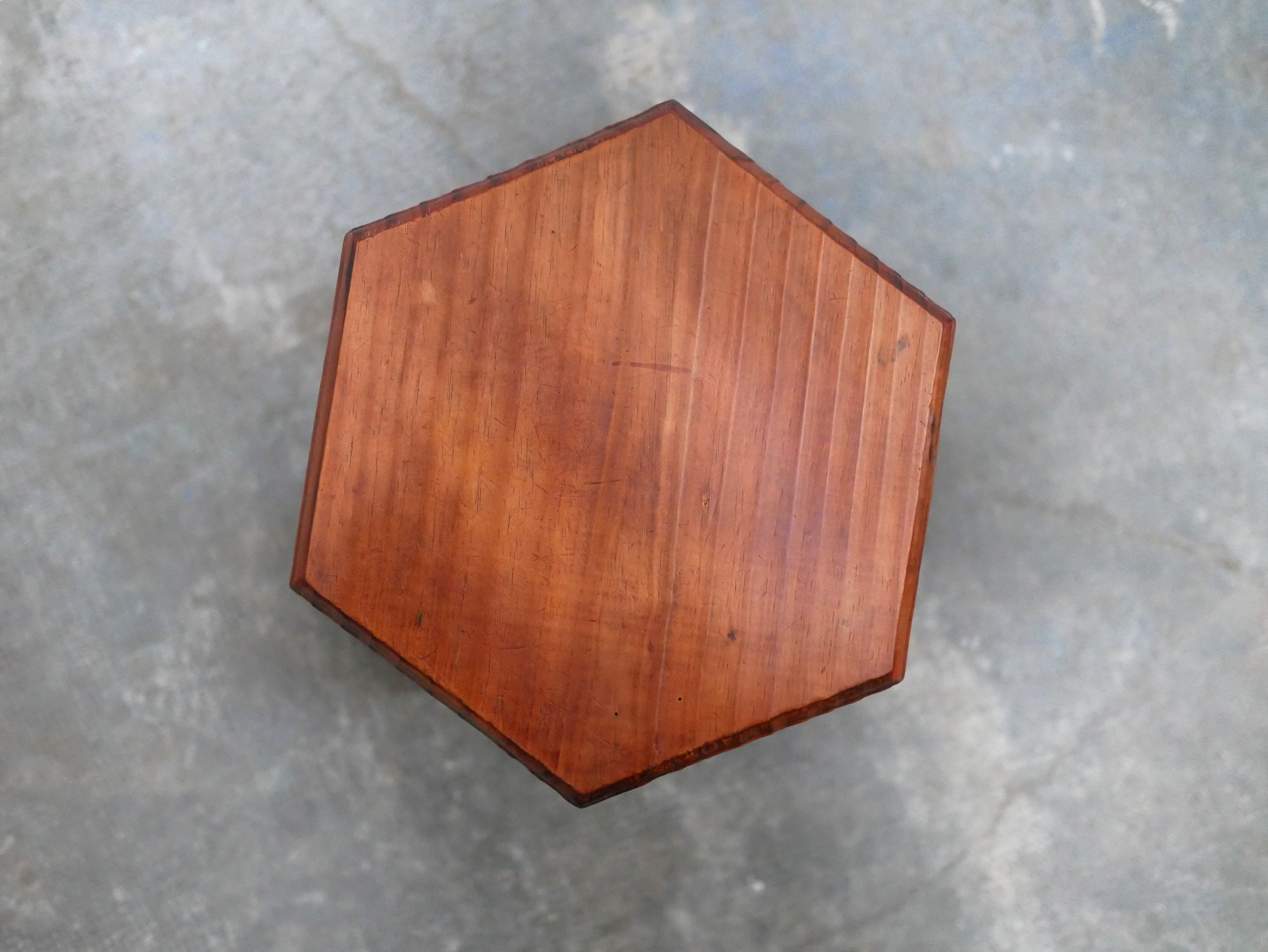 Vintage wooden tripod stool