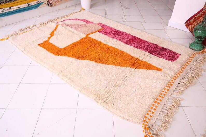 Tapis berbère fait main en laine taille 200 x 300 cm