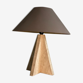 Lampe de table en travertin, vers 1990