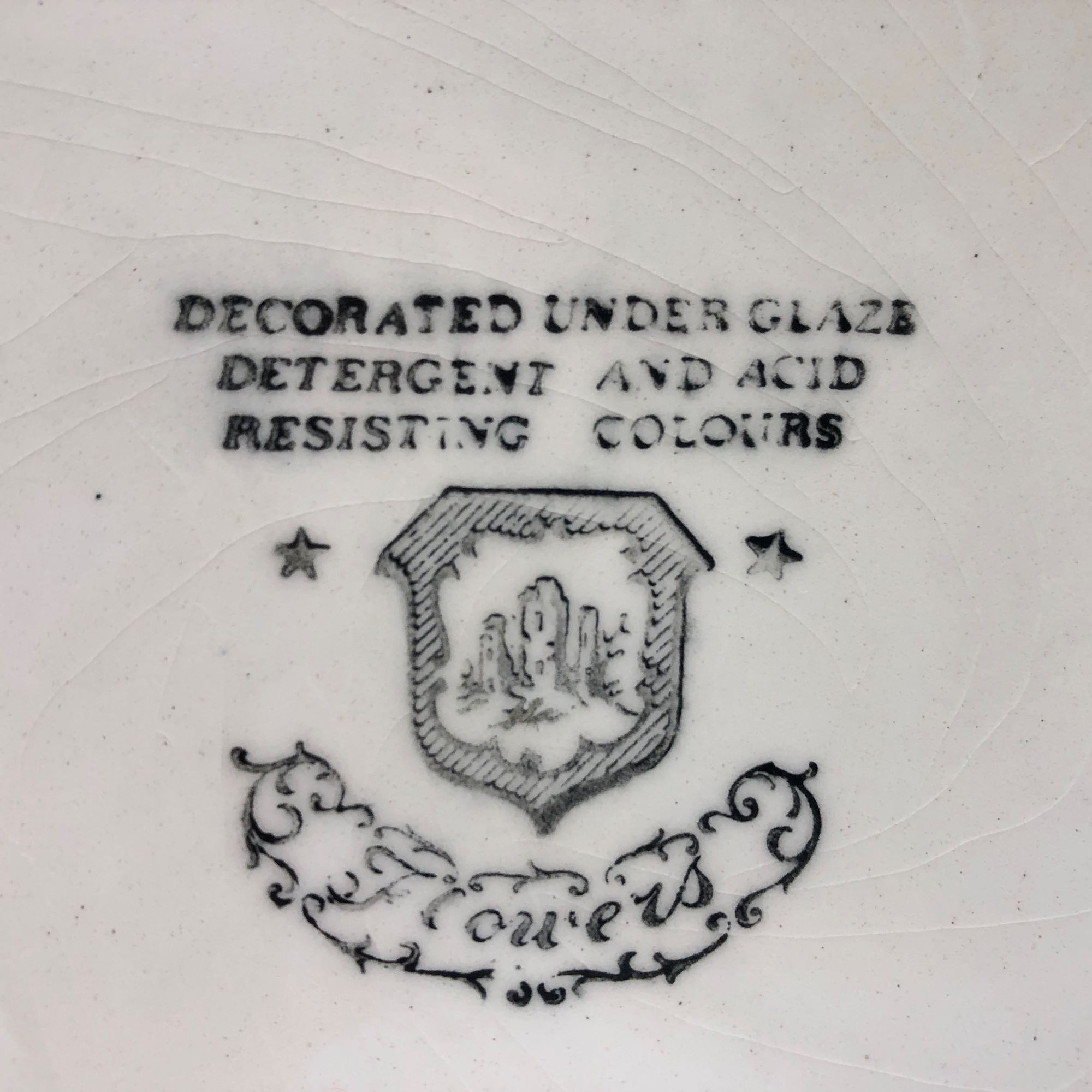 6 Flat blue blue plates "Flowers"