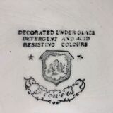 6 Flat blue blue plates "Flowers"