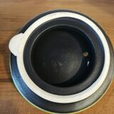 Teapot in glazed stoneware and bamboo