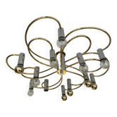 Sciolari Brass Flush Mount Ceiling Lamp