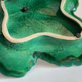 Vintage Glazed Ceramic Barbotine Dish
