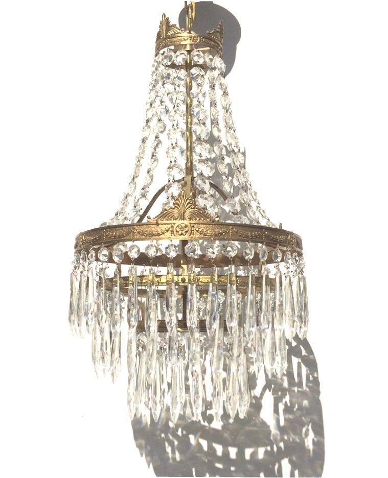 Grapefruit Hot Air Balloon Chandelier * Hollywood Regency * 50s