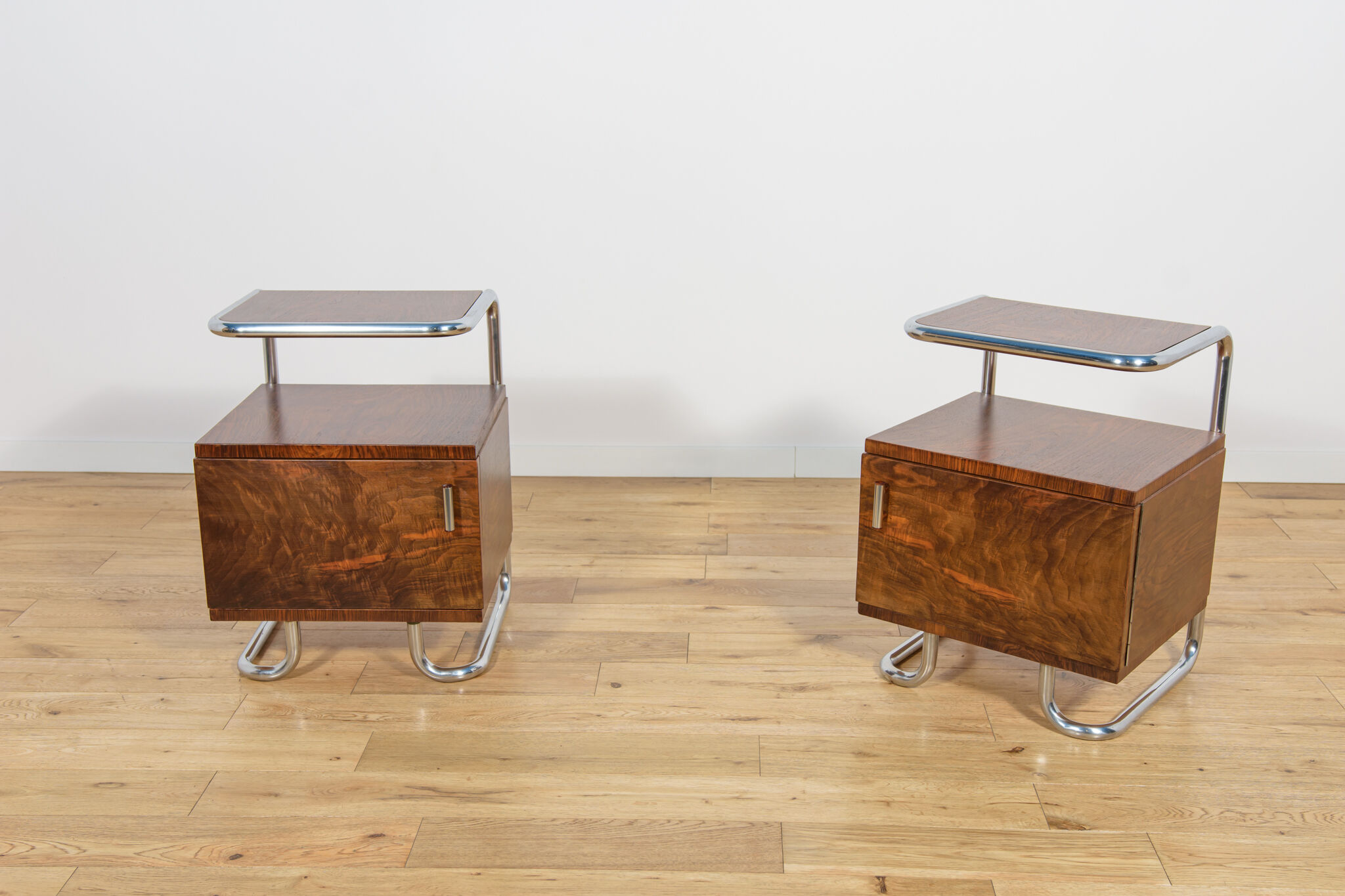 Mid-century nightstands Bauhaus from Mücke-Melder, 1930s, Czechoslovakia, set of 2