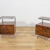 Mid-century nightstands Bauhaus from Mücke-Melder, 1930s, Czechoslovakia, set of 2