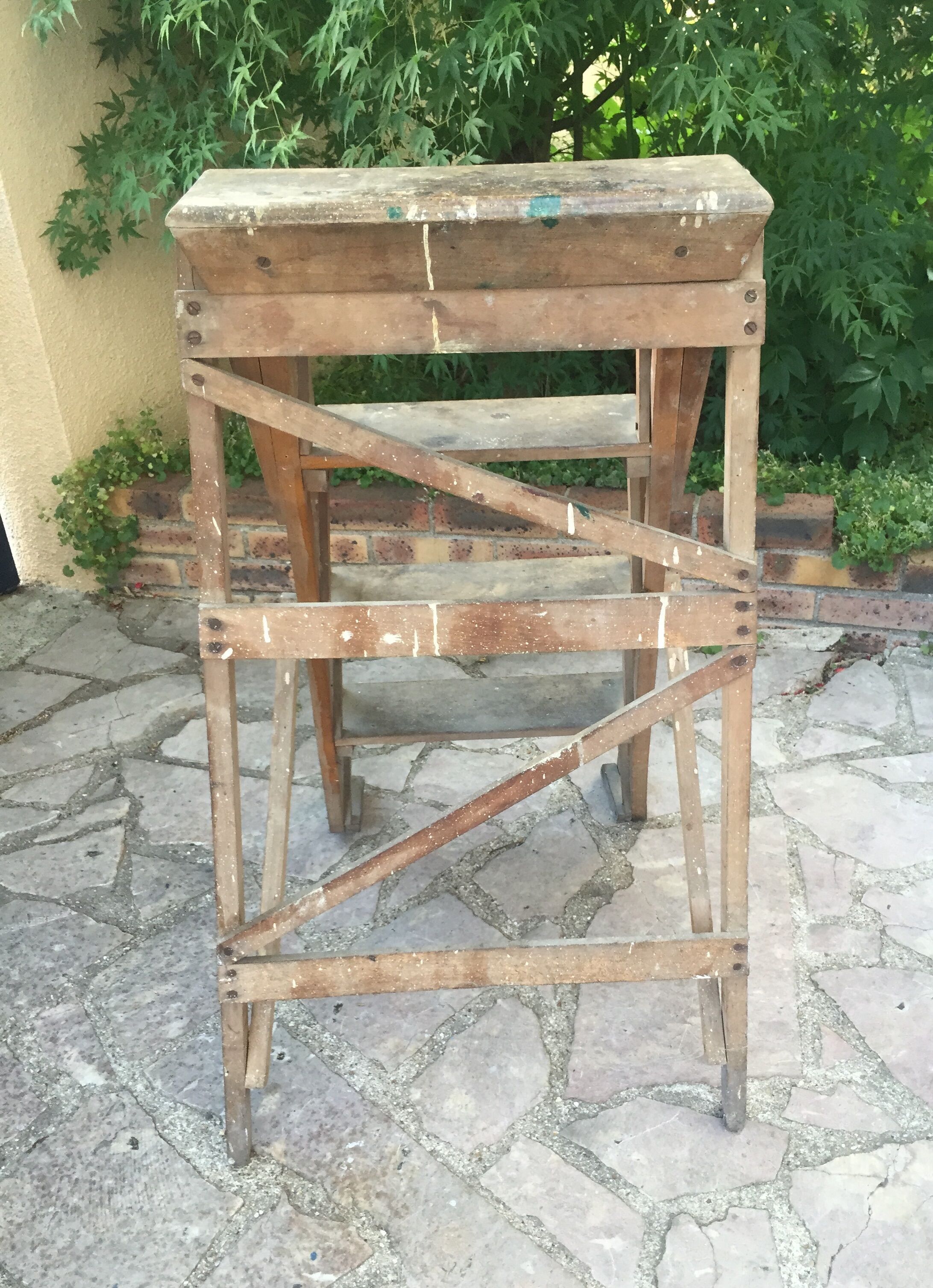 Wooden stepladder