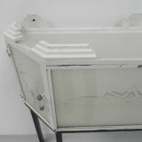 Art Deco display cabinet on legs, can also be hung
