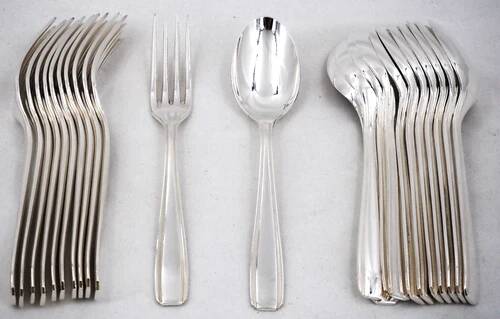 24 dessert spoons, Art Deco Ercuis