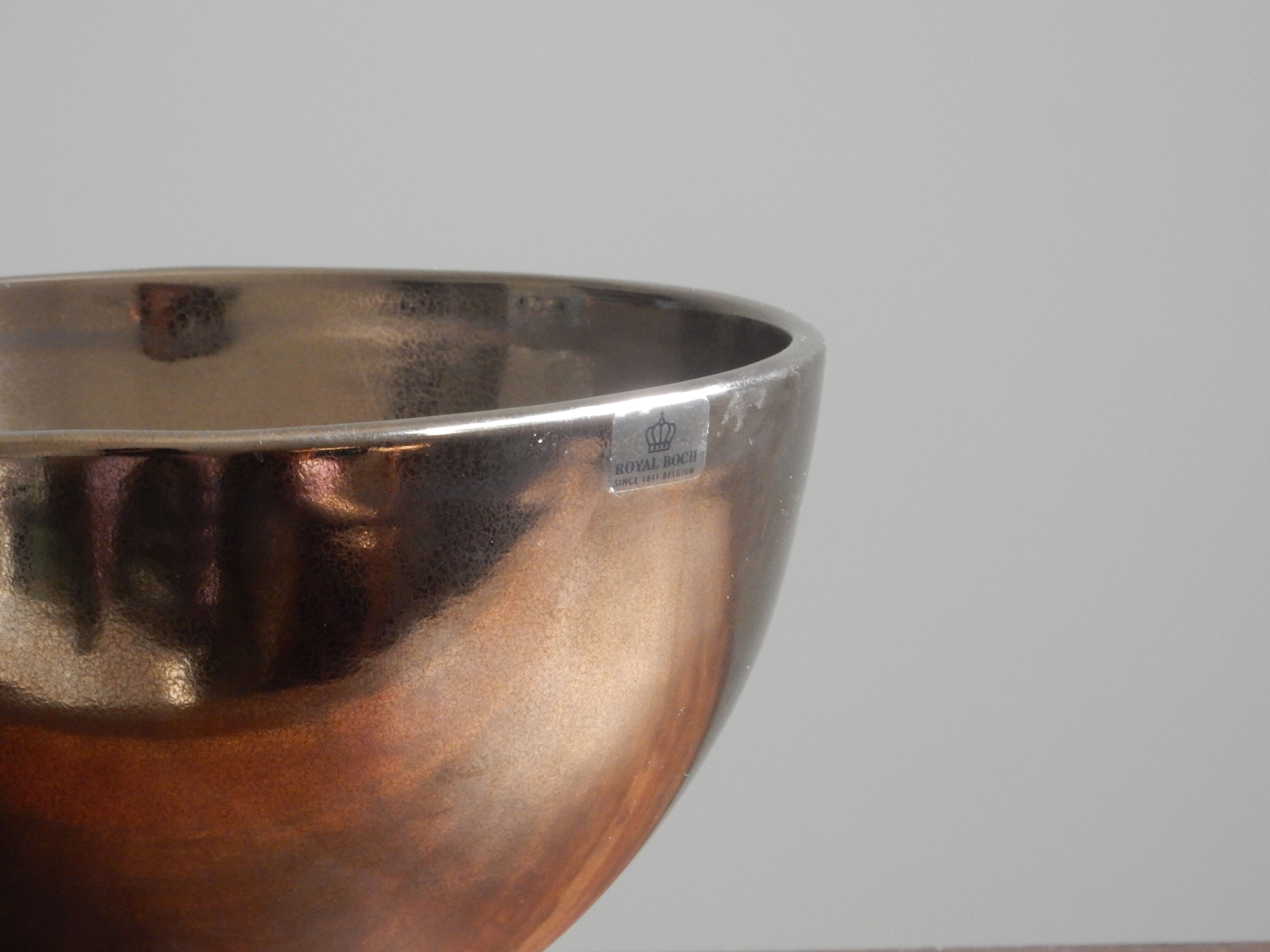 Royal Boch bronze ceramic salad bowl