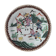 Magnificent vintage decorative plate signed in earthenware with Asian decor.
