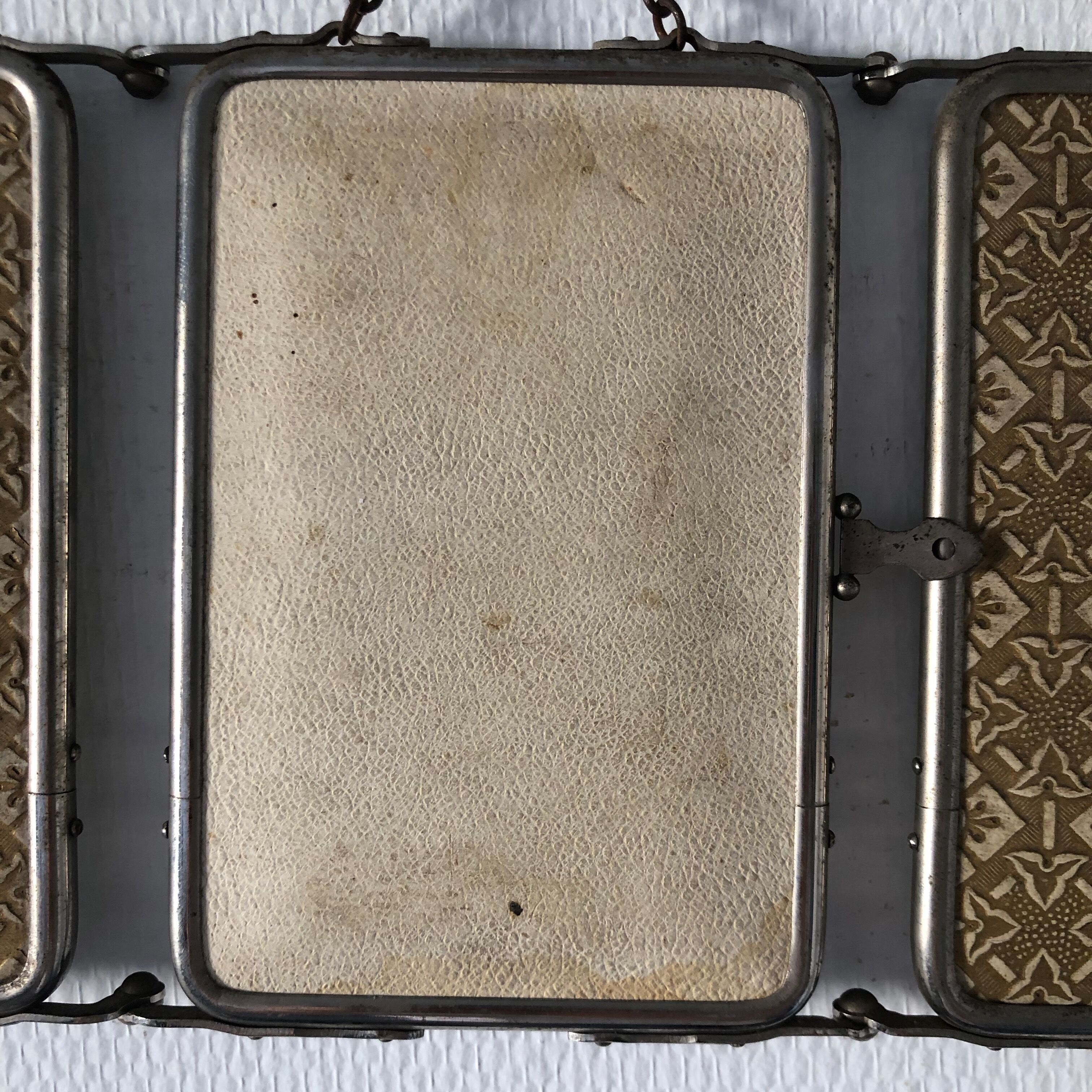 Barber vintage 1930 19x42cm triptych mirror