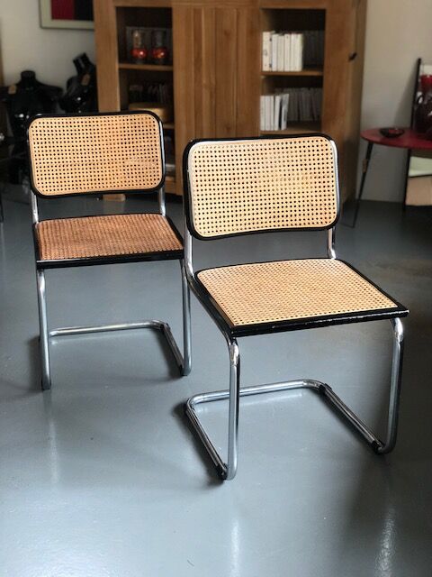 Pair of chairs Cesca B32 Marcel Breuer