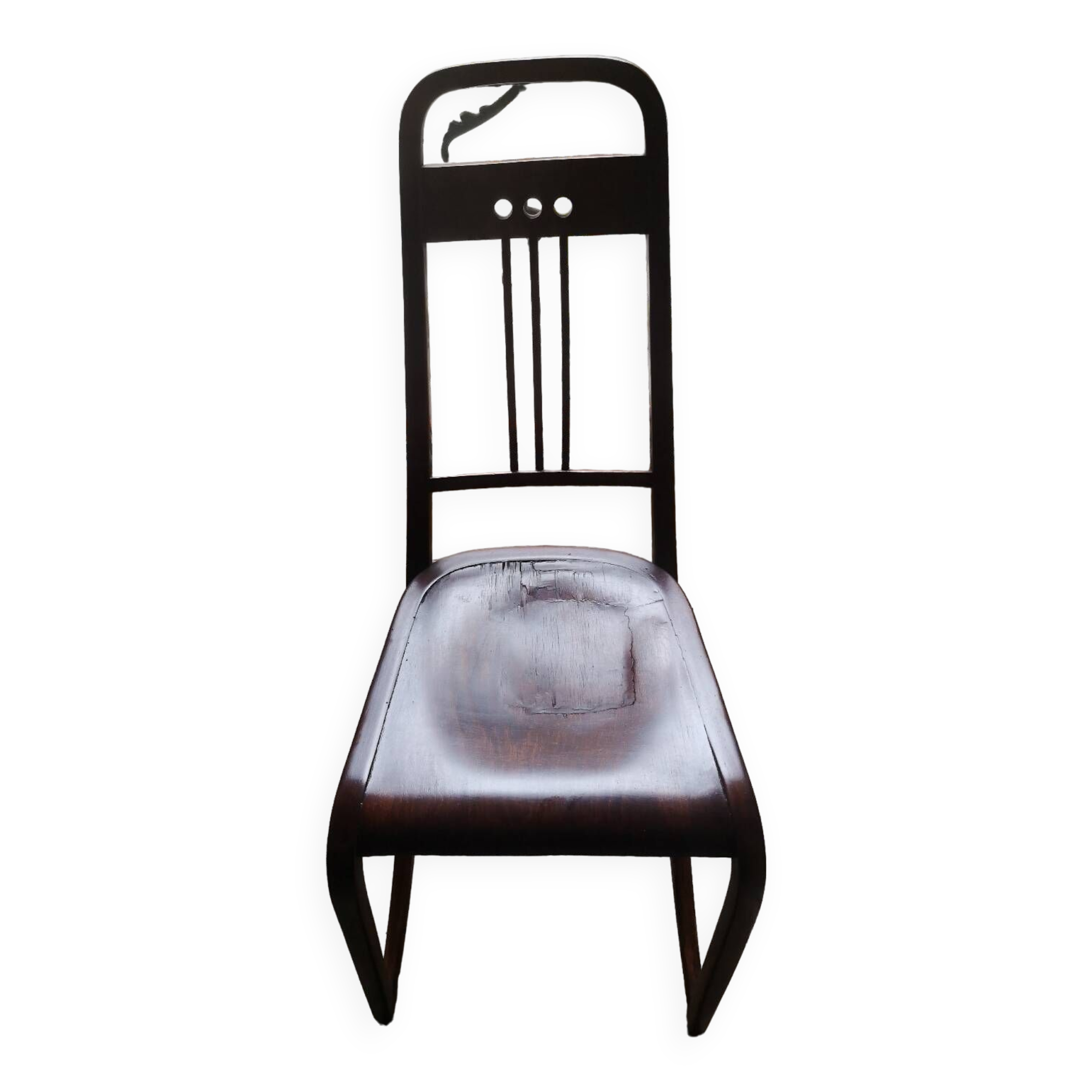 Chair by J Hoffman in curved wood from the 1900s