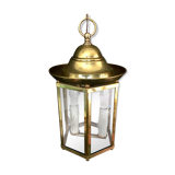 Lantern 2 lights in bronze and brass