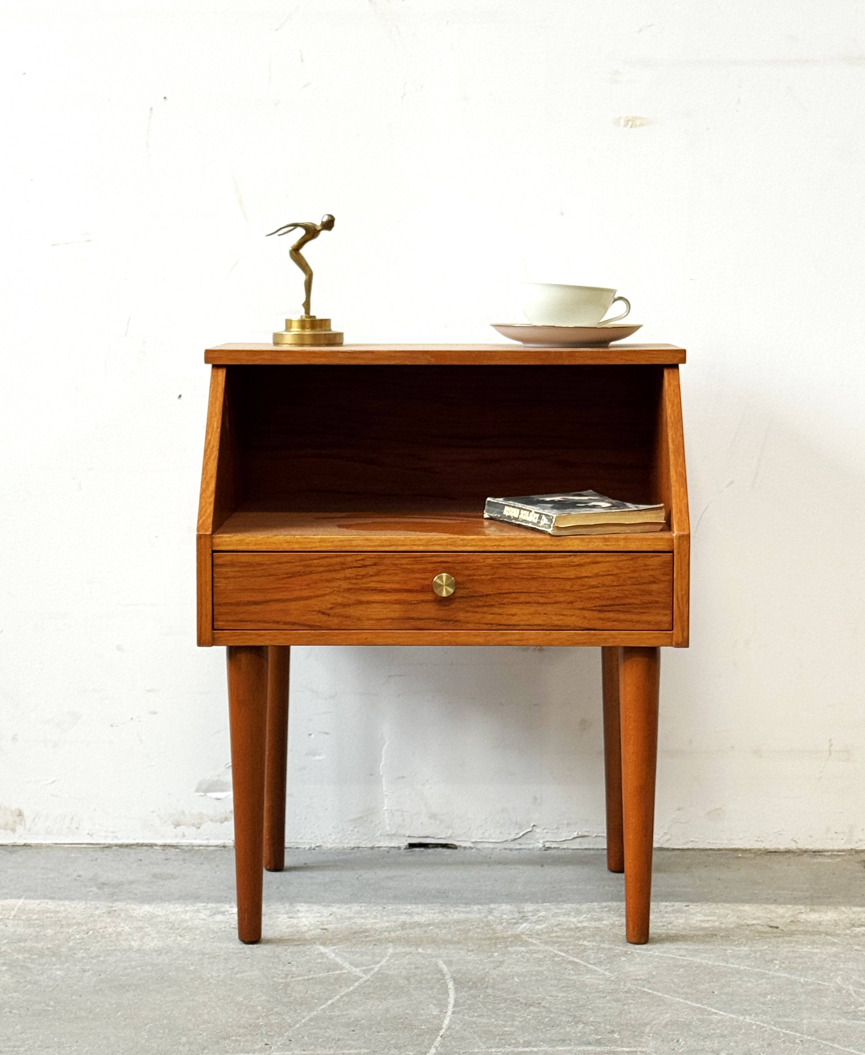 Bedside Table, Denmark, 1970s, Vintage, Mid-Century Modern