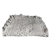 Dessus de lit  en coton blanc  point crochet à la main