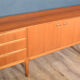Restored Long Retro Teak 1960s Mcintosh Torpedo Teak Sideboard Cabinet