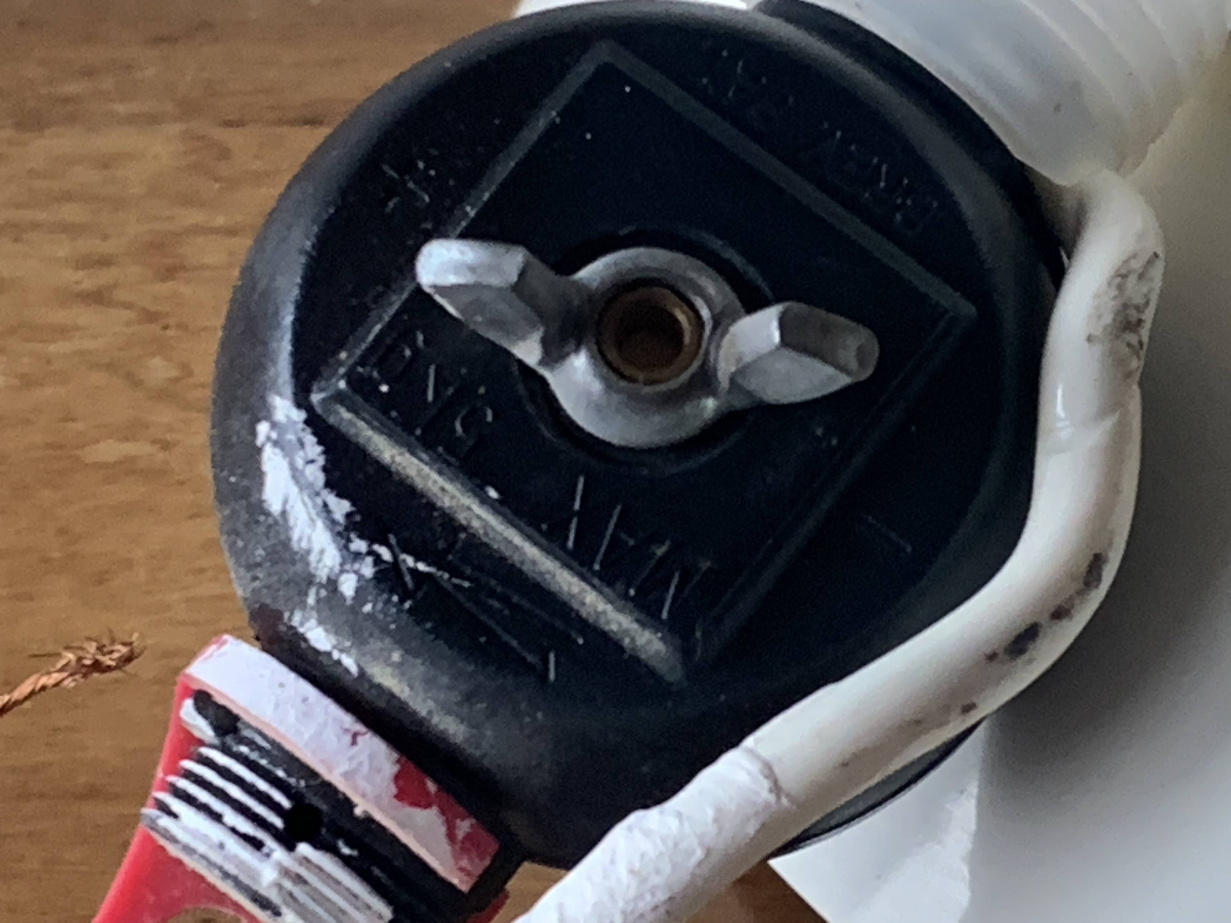 Vintage white metal pendant light - up and down system - Space Age Design