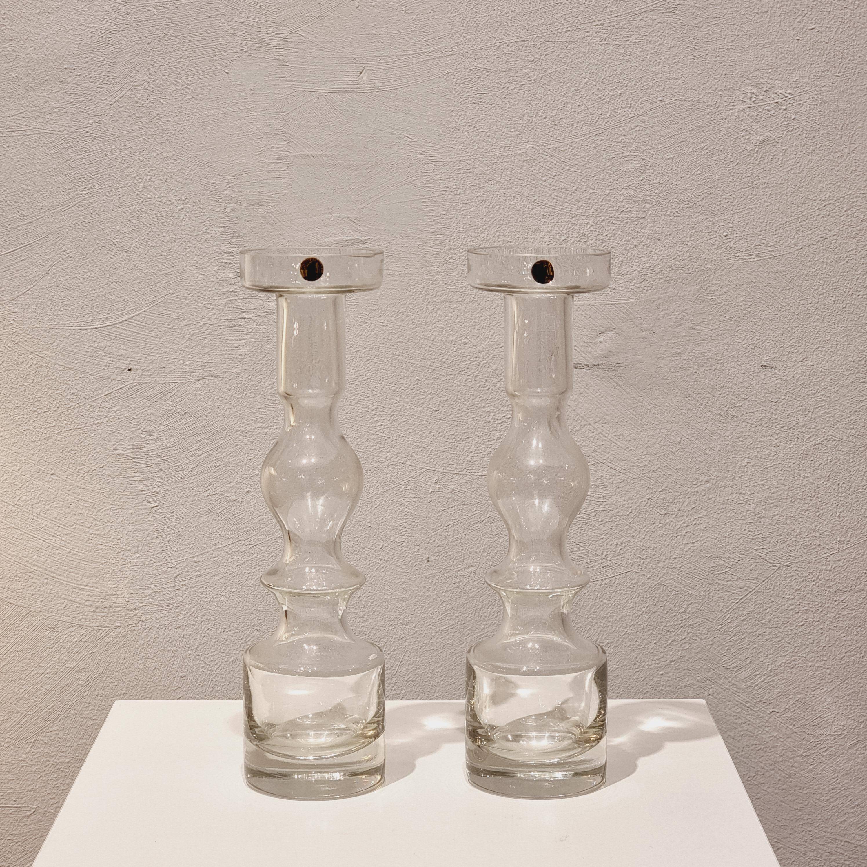 Vases/candles "Pompadour"/1945, Riihimäen Lasi, Scandinavian Modernity