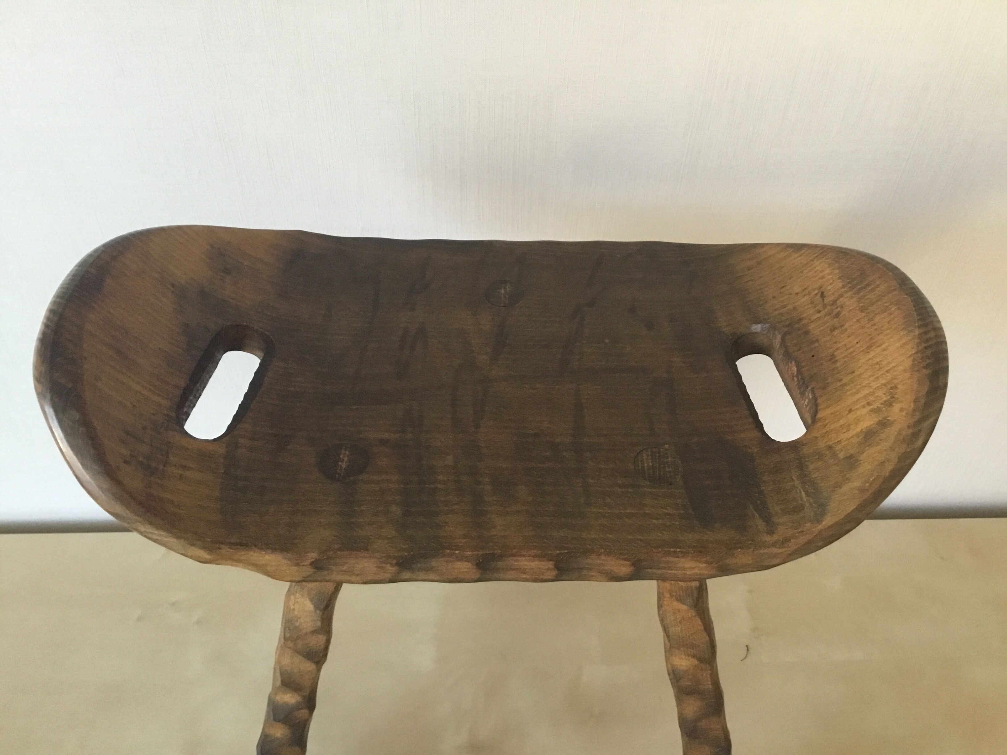 Brutalist tripod stool