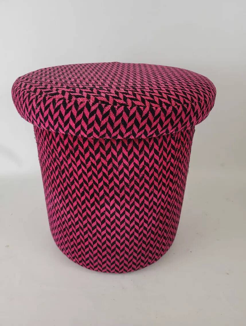 Vintage pouf stool from the 70s and 80s