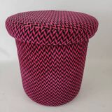 Vintage pouf stool from the 70s and 80s