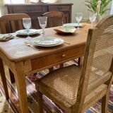 Farmhouse table with drawers