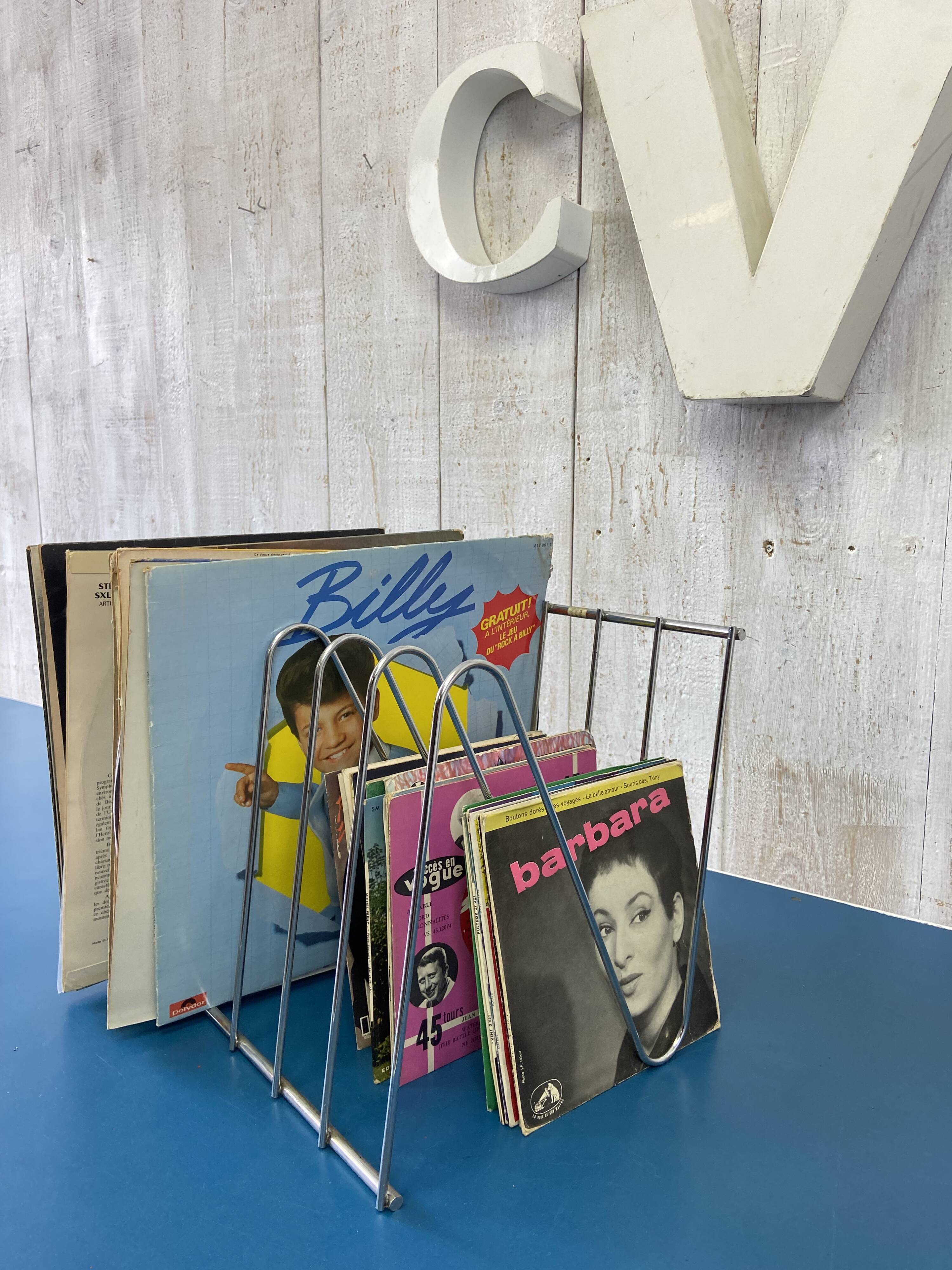 Vintage vinyl/magazine holder