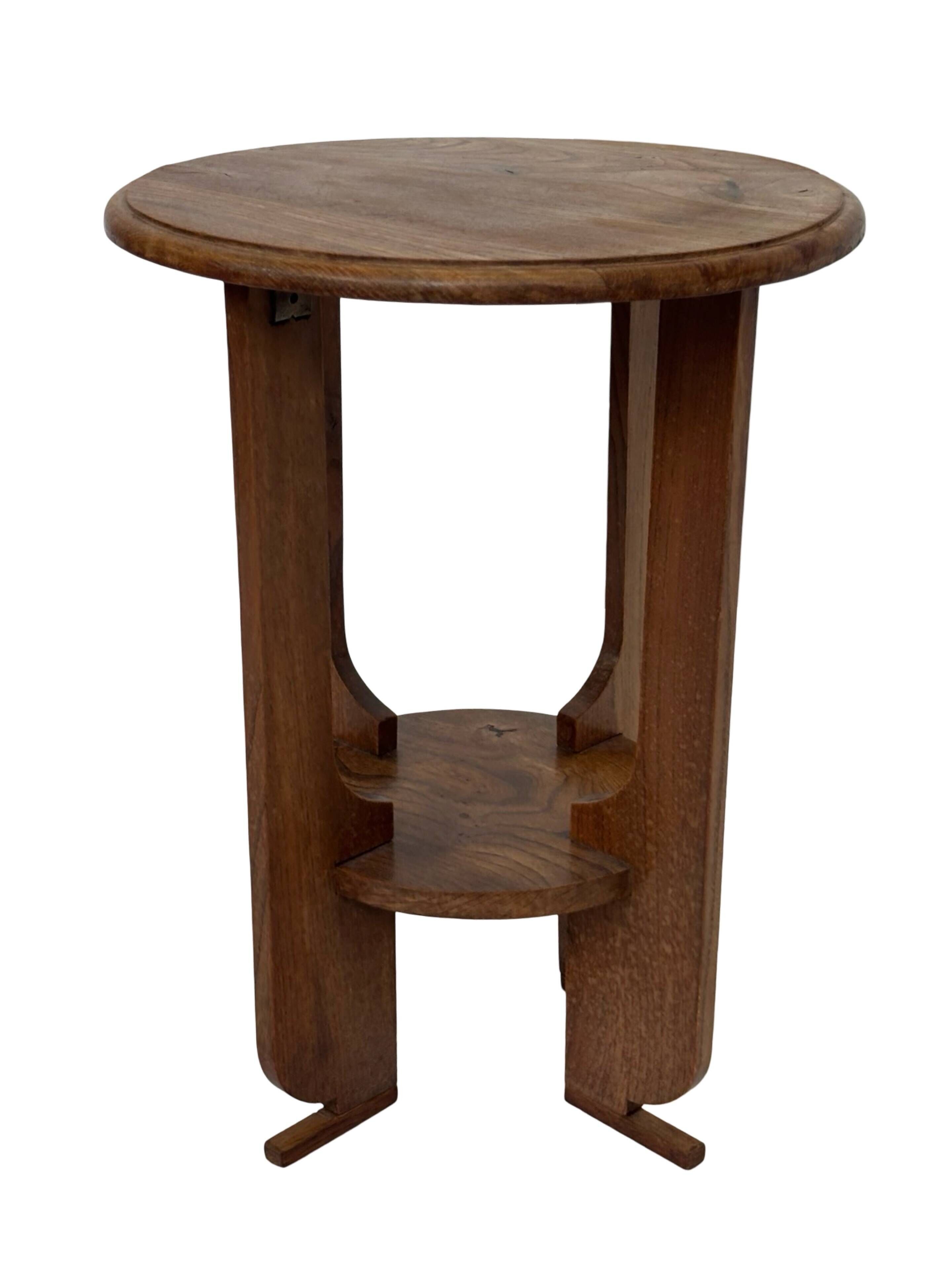Table d'appoint Art Déco petite en chêne design minimaliste