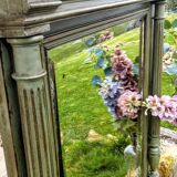 Antique olive green mirror