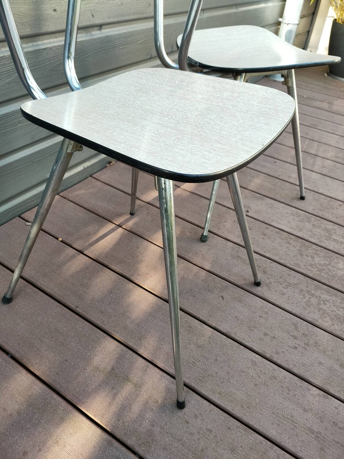 Pair of formica chairs