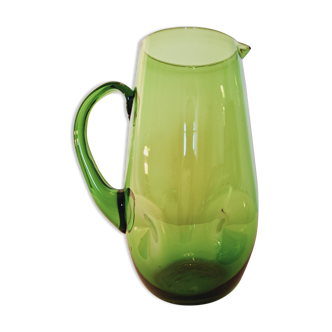 Vintage colored glass decanter