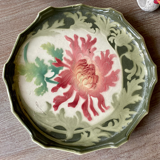 Vintage slip dish chrysanthemum Saint Clement