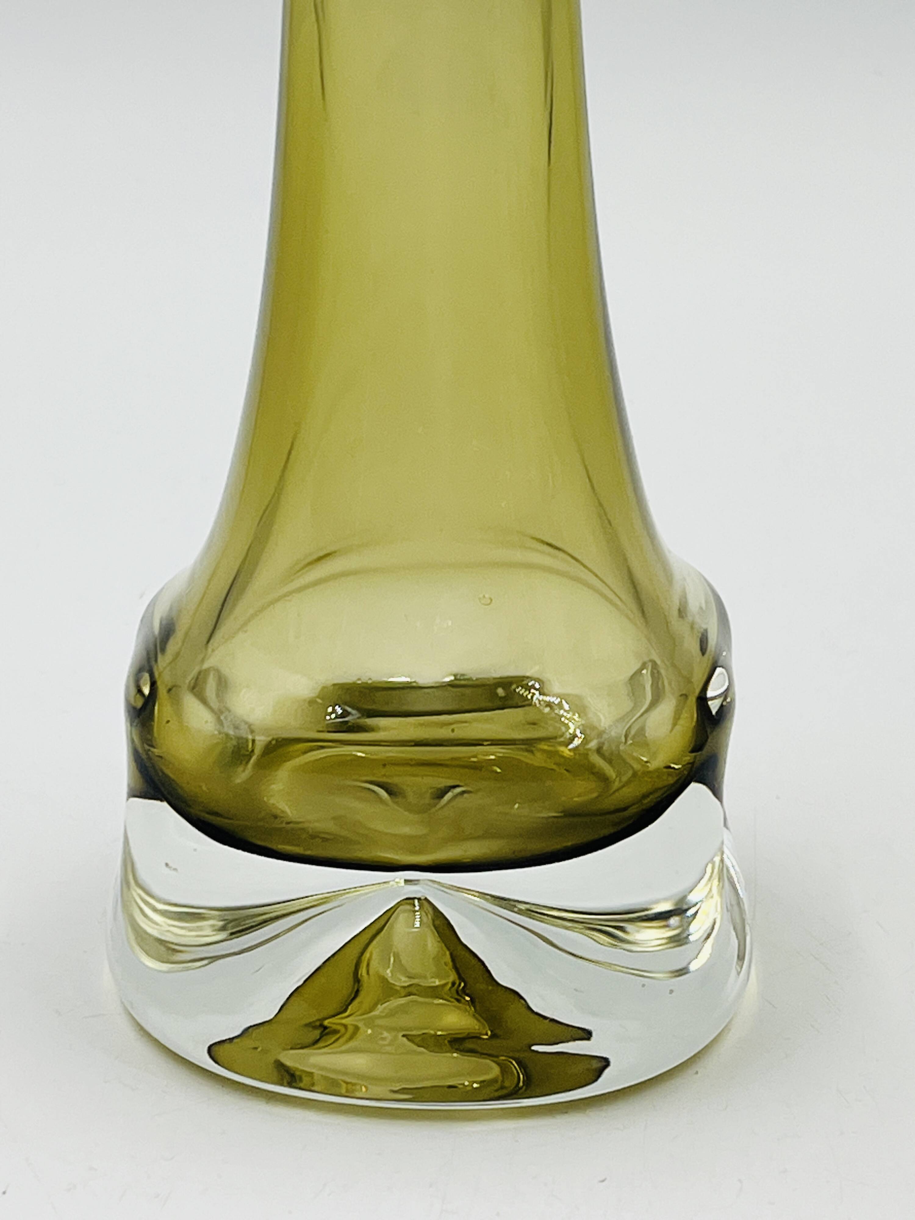 Soliflore Ingrid Glas design Kurt Wokan vert olive