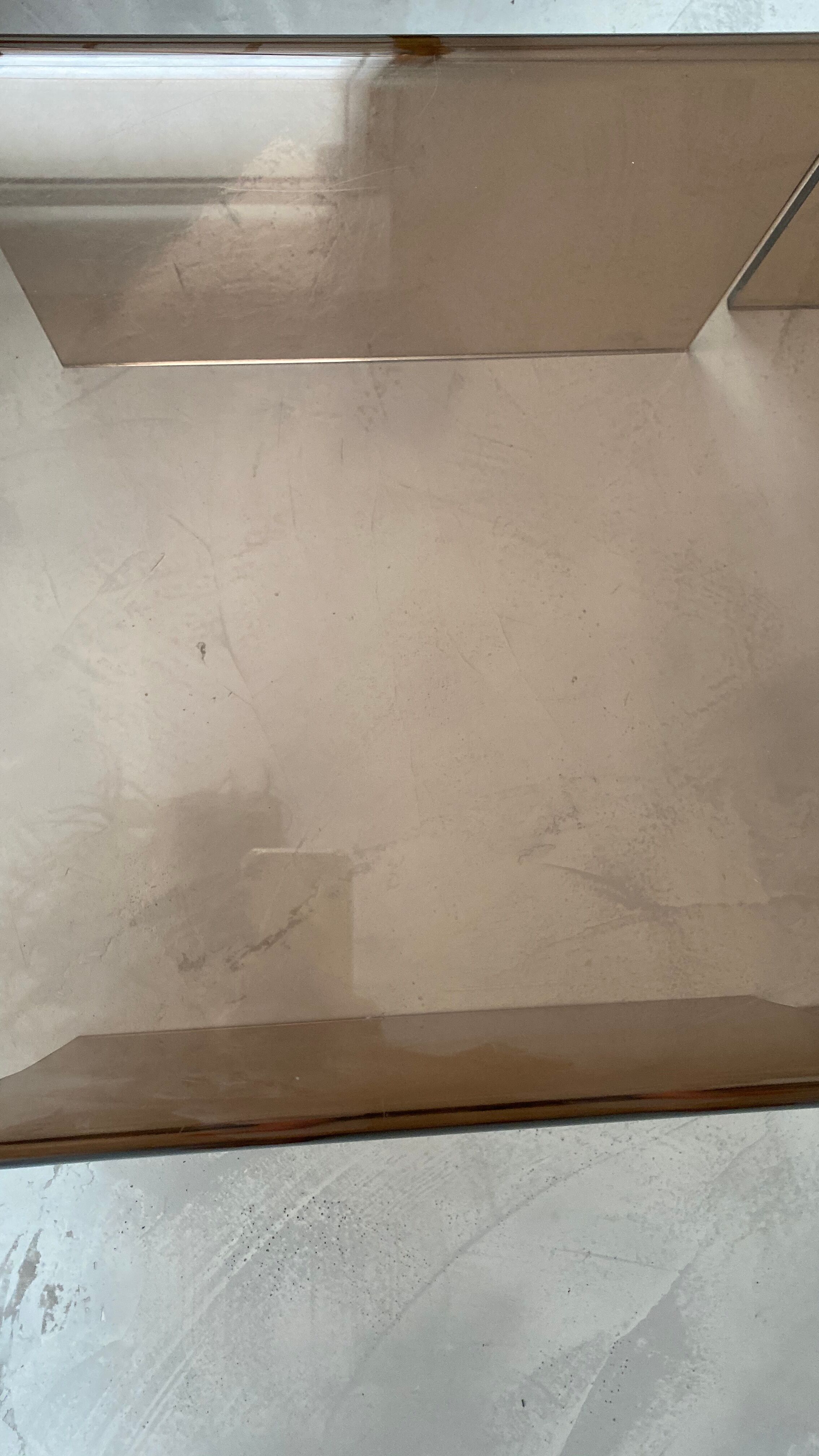 Plexiglass coffees tables in the year 70