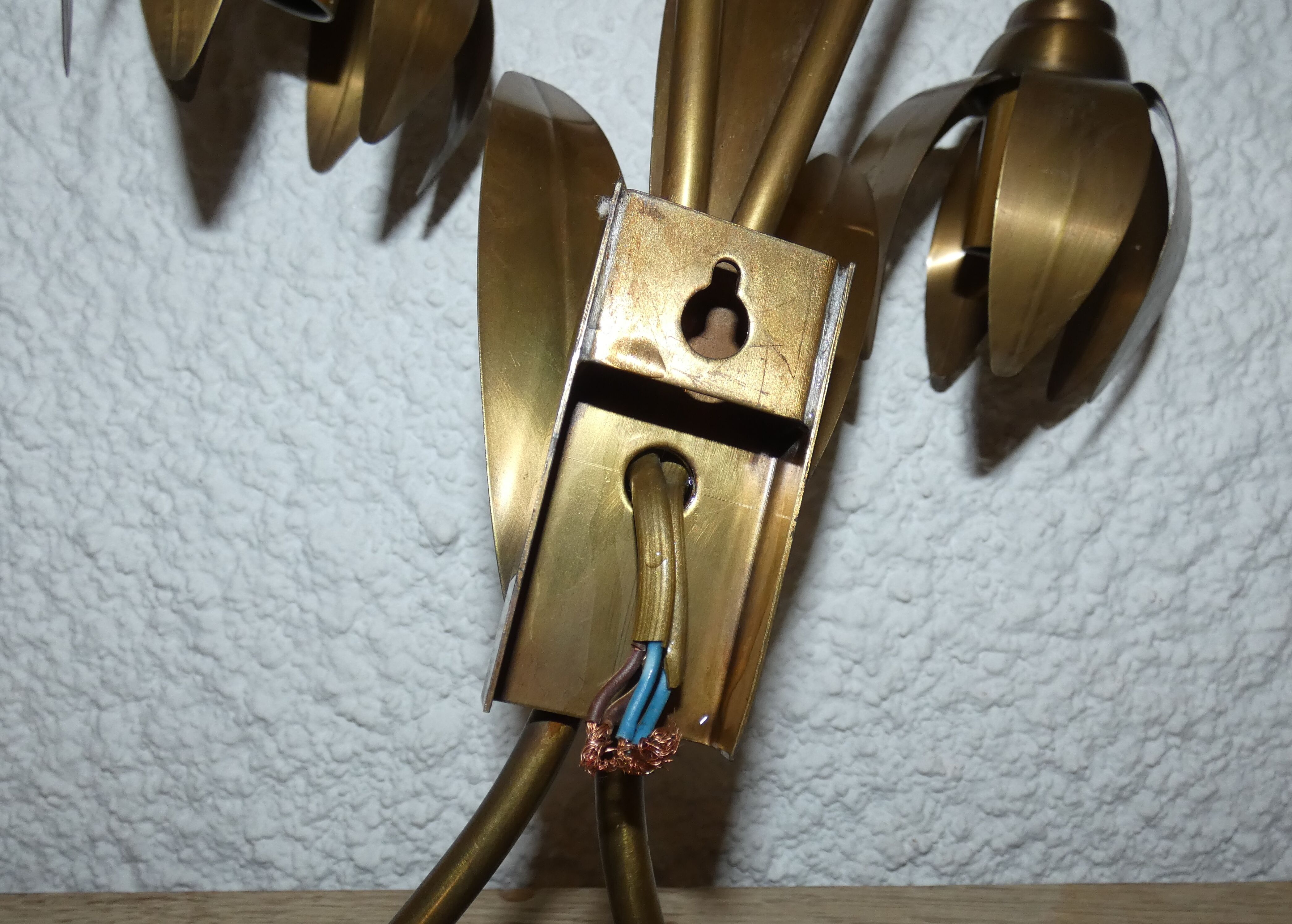 Wall lamp double lotus Maison Florart 1960