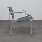 Pair of Kokatu leather lounge chairs by M.A. Cigan for Akaba, Spain, 1980s