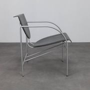 Pair of Kokatu leather lounge chairs by M.A. Cigan for Akaba, Spain, 1980s