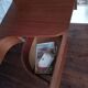 Vintage Scandinavian teak bed 1960