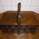 Wooden sewing box to lay from the 1960s/70s