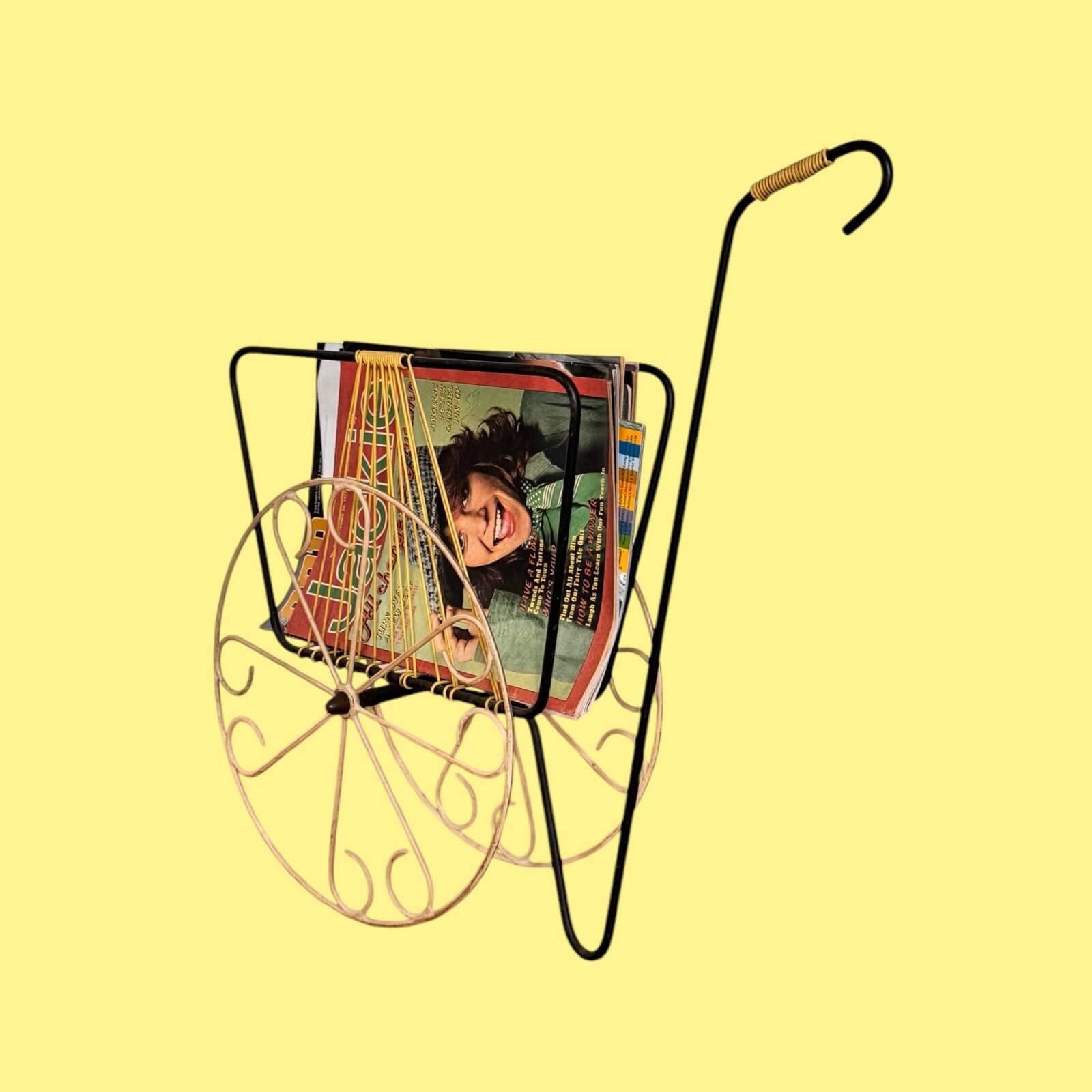 Vintage Scoubidou Magazine Rack 60's