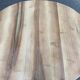 Art Deco round extendable dining table stripped in solid walnut from the 1920s.