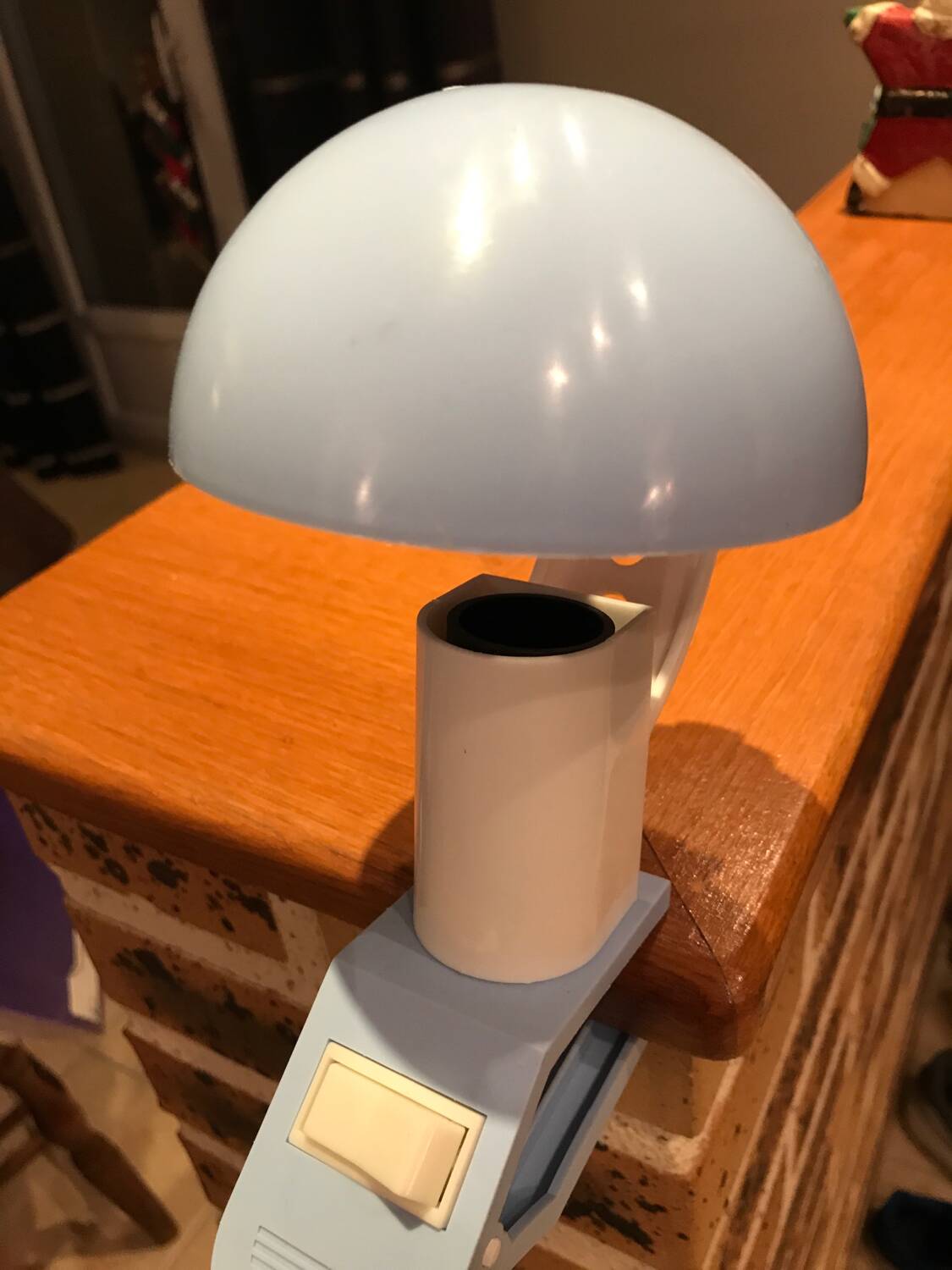 Sarlam blue and white wall lamp mushroom