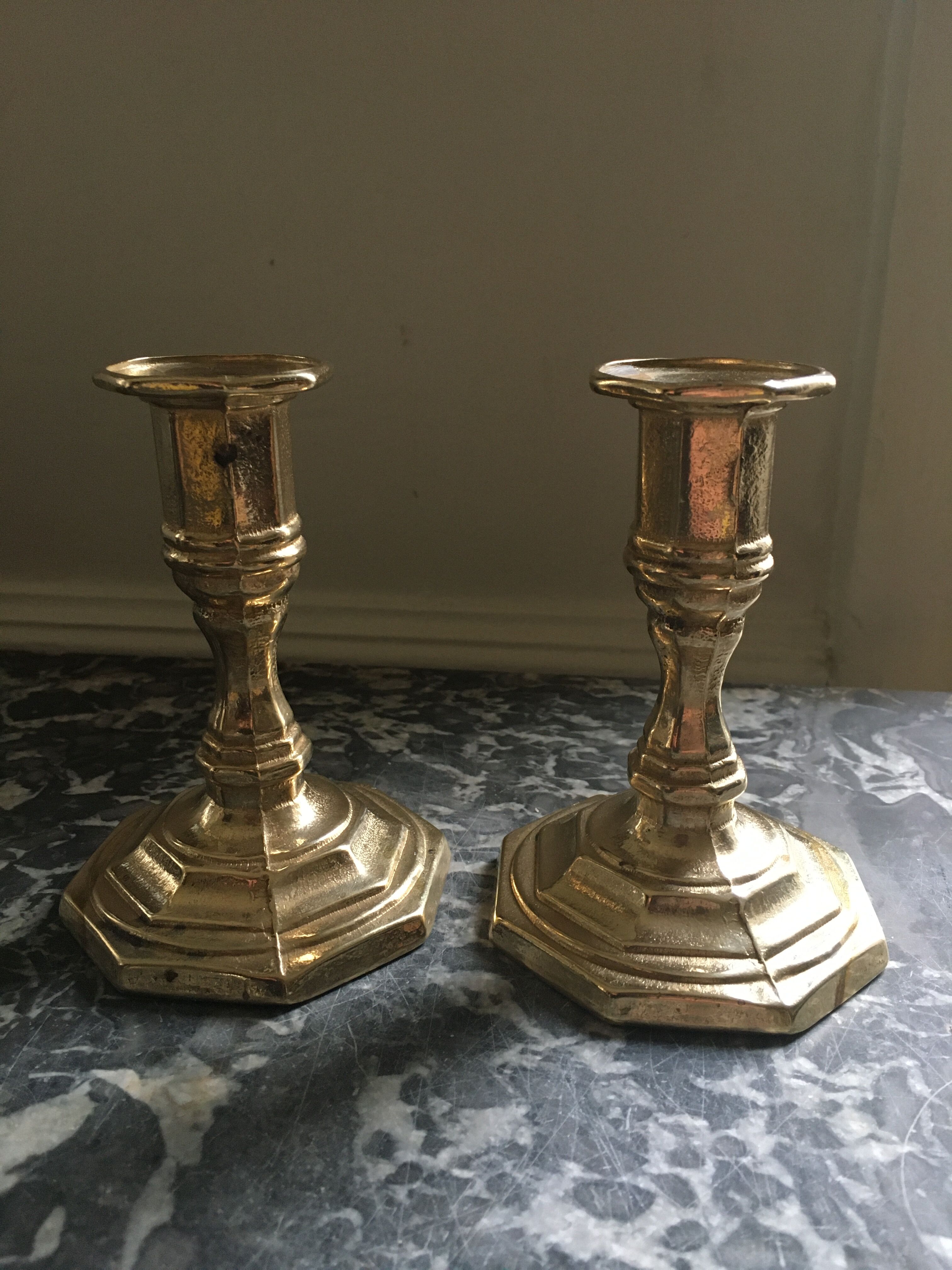 Golden brass candlesticks nijhof holland