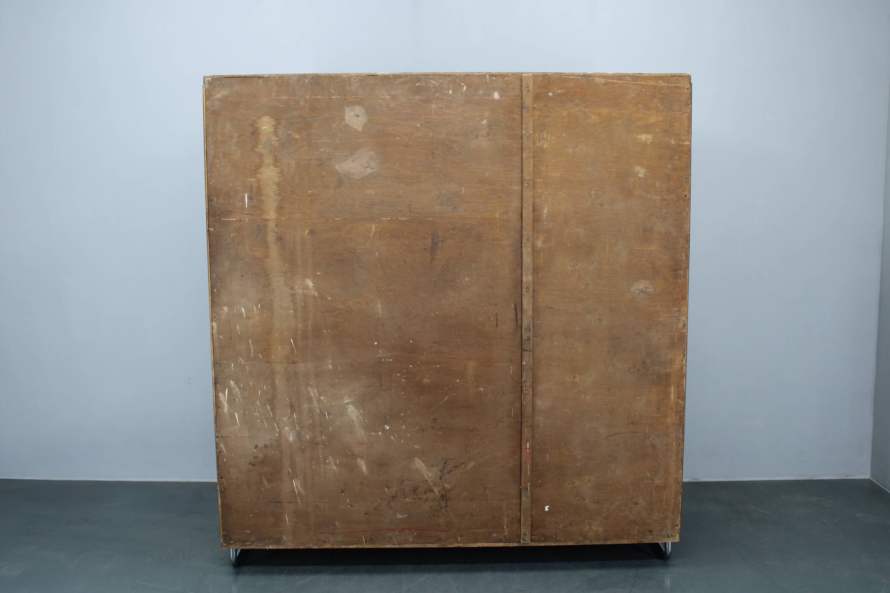 1930s Bauhaus Wardrobe by Vichr & Spol in walnut Finish, Czechoslovakia