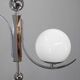 Czechoslovak Art Deco chrome chandelier with opaline glass, 1930s