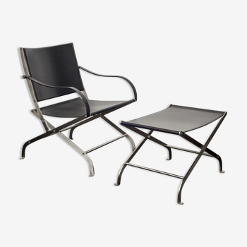 Carlotta armchair & footstool designed by Antonio Citterio for Flexform in 1997