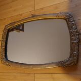 Painted wooden art deco mirror 33 X 51 cm